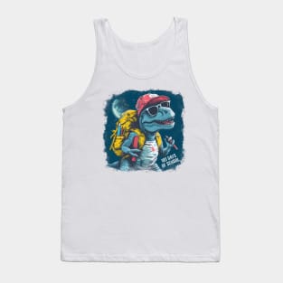 100 days of school T-Rex With Glasses Tank Top